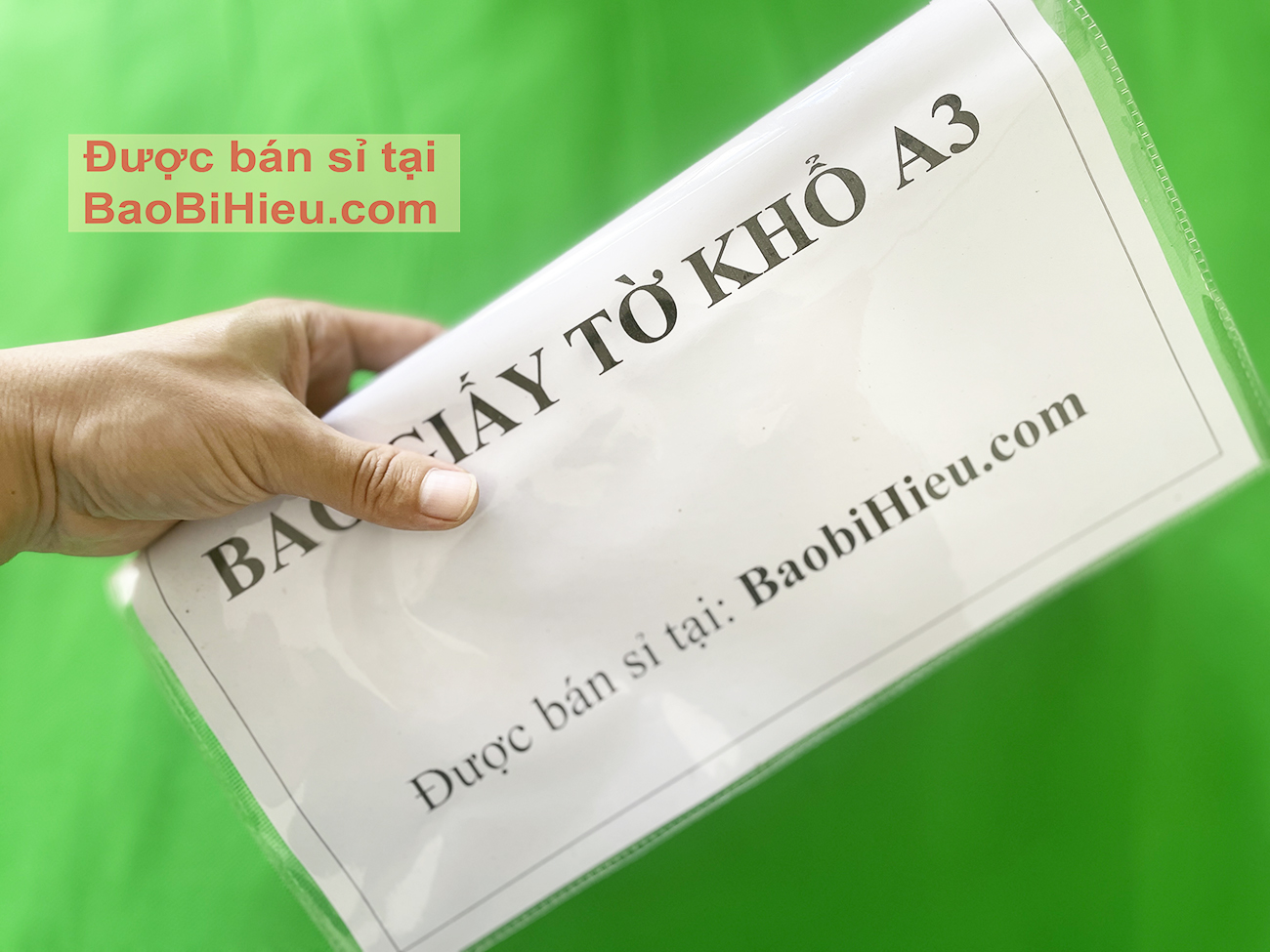 Túi đựng giấy tờ khố A3 bằng nhựa dẻo PVC bamarau B819