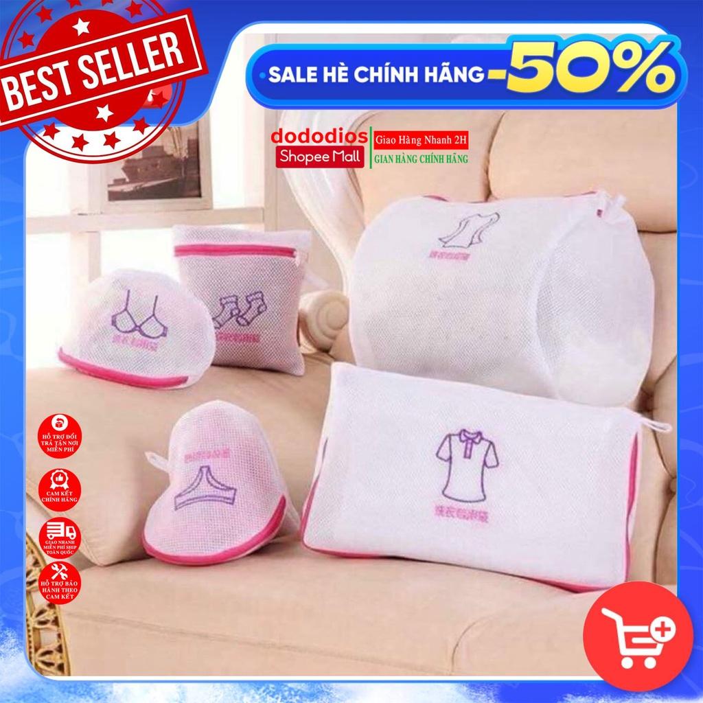 Set 5 chiếc túi lưới trơn, túi giặt TG2 đồ lót máy giặt giúp bảo vệ quần áo khi giặt máy dododios