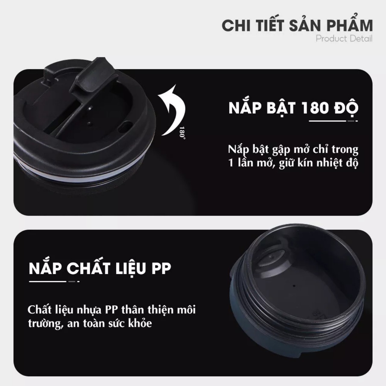 Ly Giữ Nhiệt Coffee inox 304 350ml và 500ML Đựng Nước Giữ Nhiệt Có Nắp Chống Tràn - HÀNG CHÍNH HÃNG MINIIN