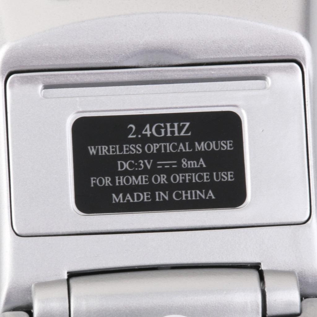 2Pcs 2.4 GHz Wireless Foldable Folding Arch Optical Mouse USB Mice for PC