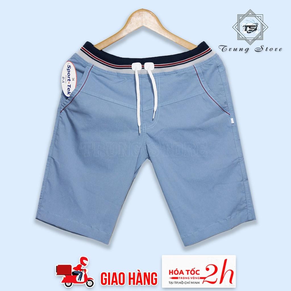 Quần SHORT KAKI VẢI CO GIÃN CAO CẤP VÀ KAKI LƯNG THUN Nam, Vải Kaki Pha Poly, Có Dây Rút, Form Quần Dài Tới Đùi Gối