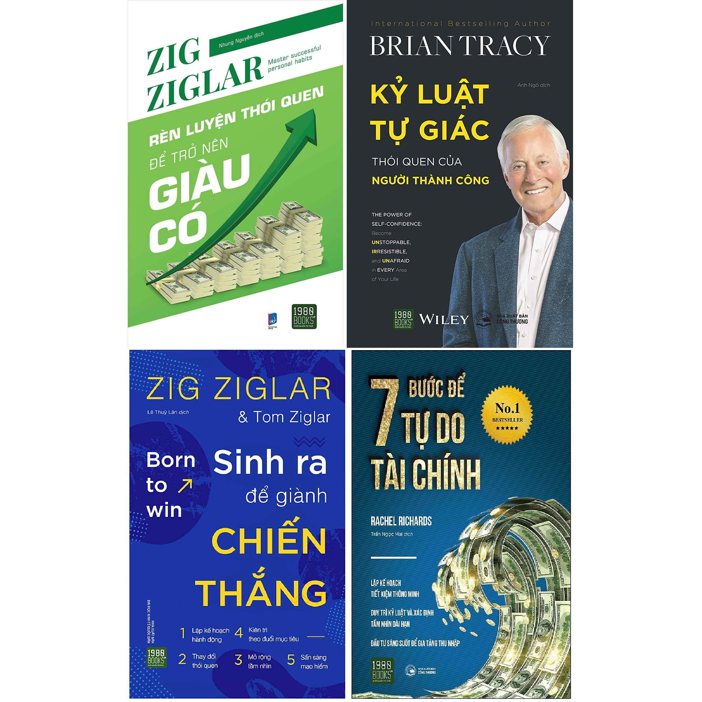Bộ Sách Rèn Thói Quen Để Chiến Thắng: Rèn Luyện Thói Quen Để Trở Nên Giàu Có + Kỷ Luật Tự Giác Thói Quen Của Người Thành Công + Sinh Ra Để Giành Chiến Thắng + 7 Bước Để Tự Do Tài Chính