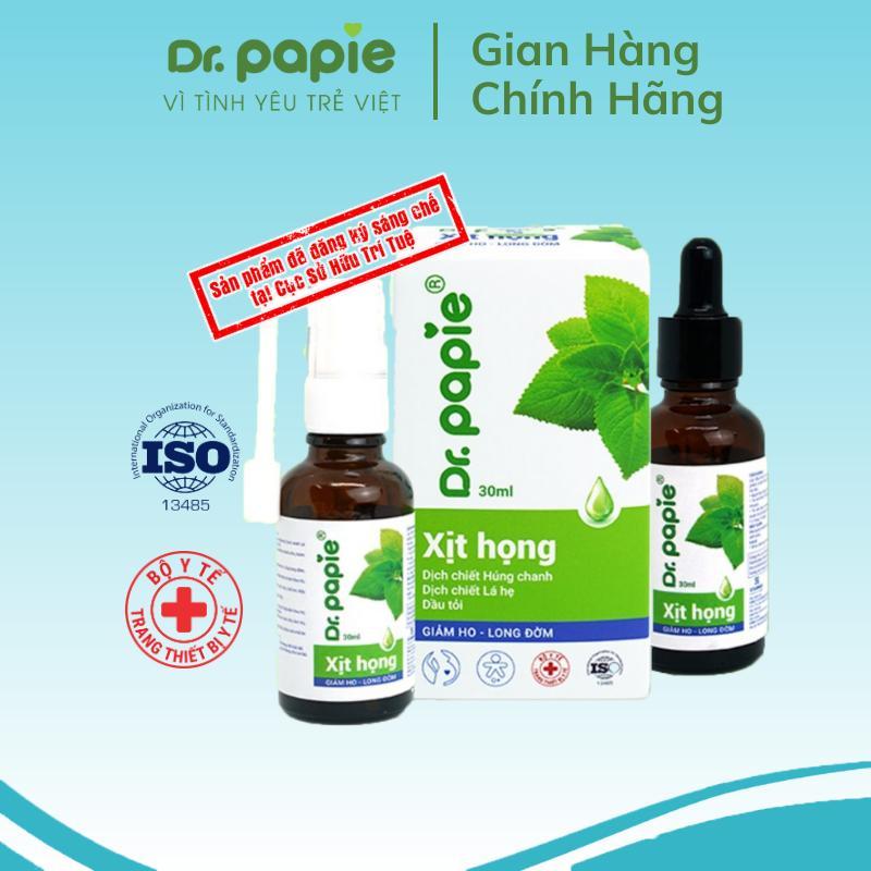 Xịt Họng Dr.Papie Dịch Chiết Húng Chanh Hỗ Trợ Giảm Ho, Tăng Sức Đề Kháng Đường Hô Hấp 30ml