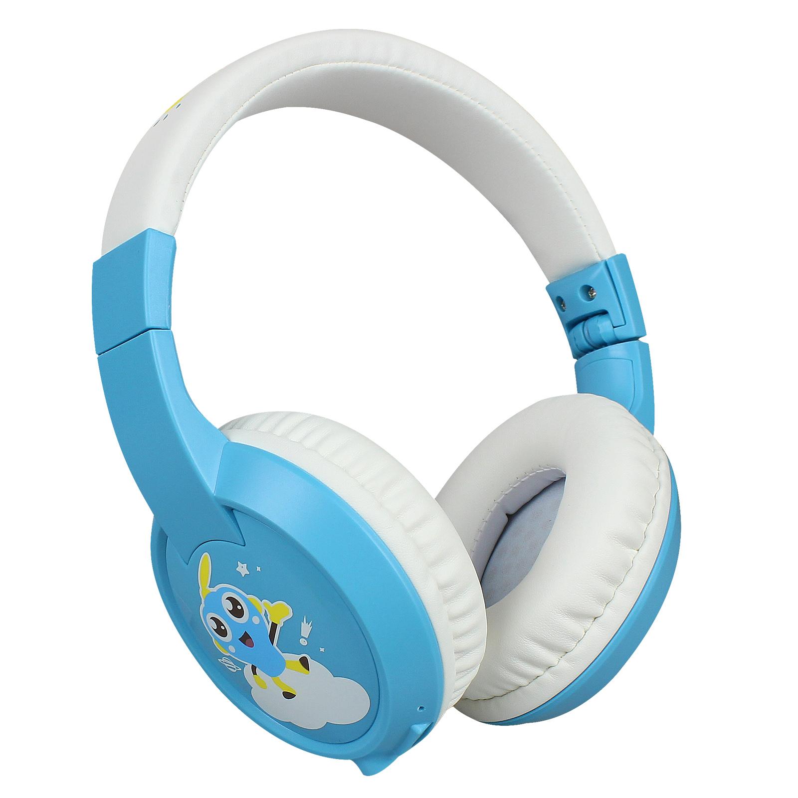 Tai nghe Bluetooth không dây dành cho trẻ em tích hợp micrô trên tai giới hạn âm lượng 85dB - Màu hồng