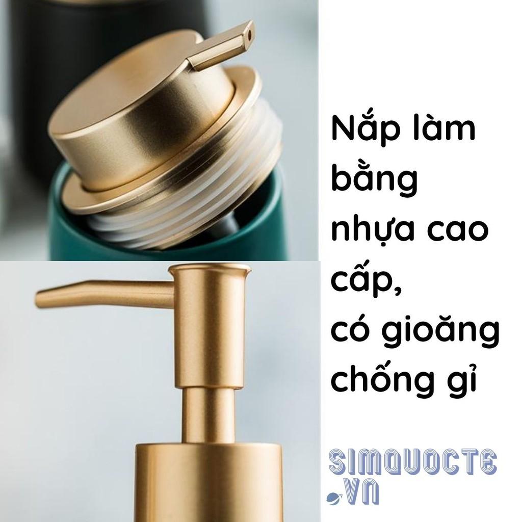 Bình sứ đựng nước rửa tay, sữa tắm, dầu gội cao cấp