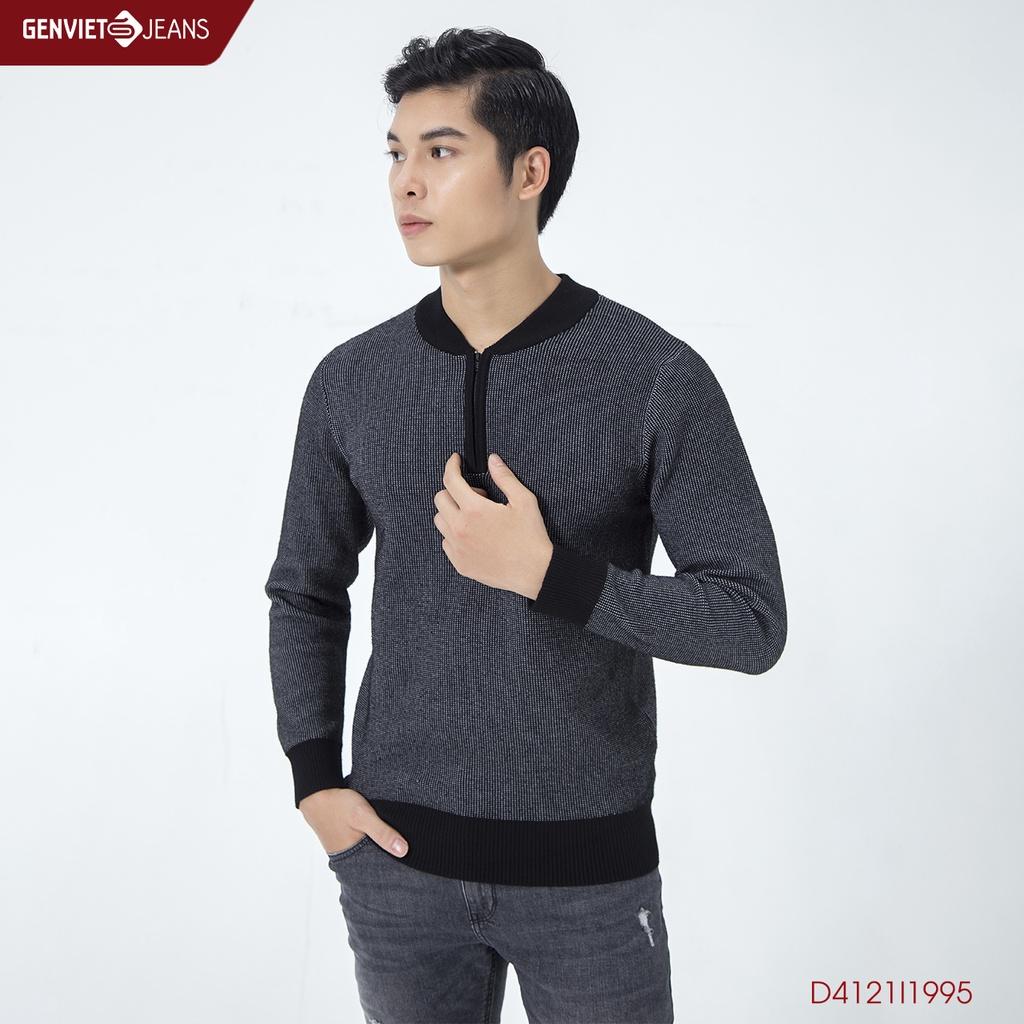 Áo Len Nam Dệt Jaquard GENVIET D4121I1995