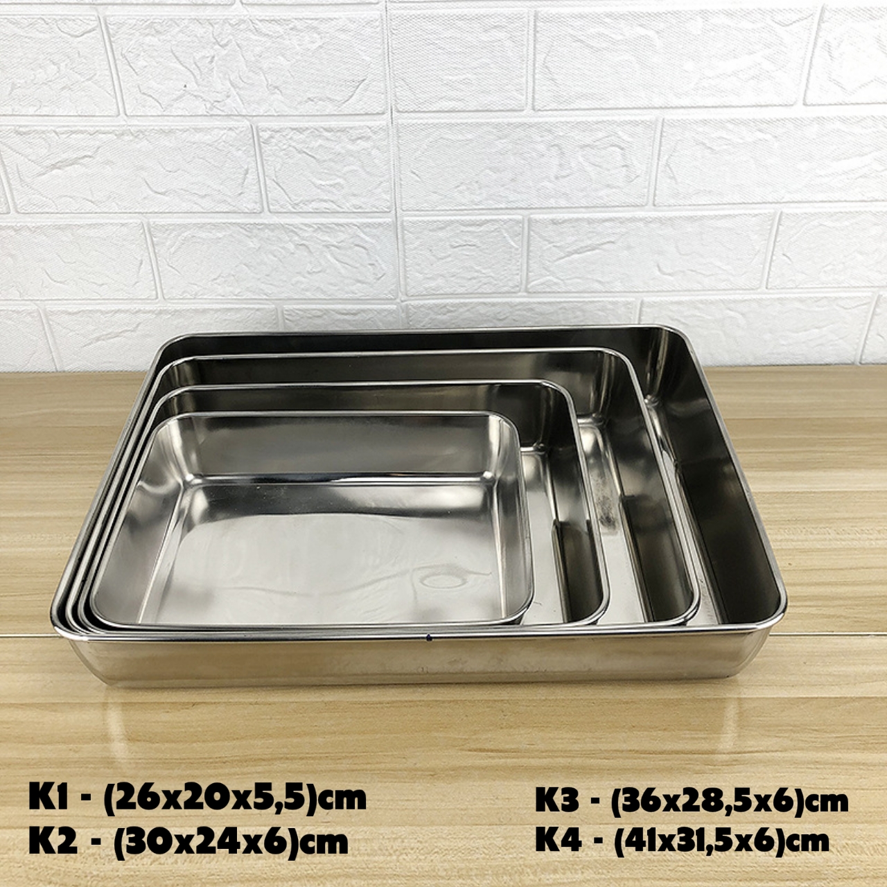 Khay inox 304 sâu cao cấp