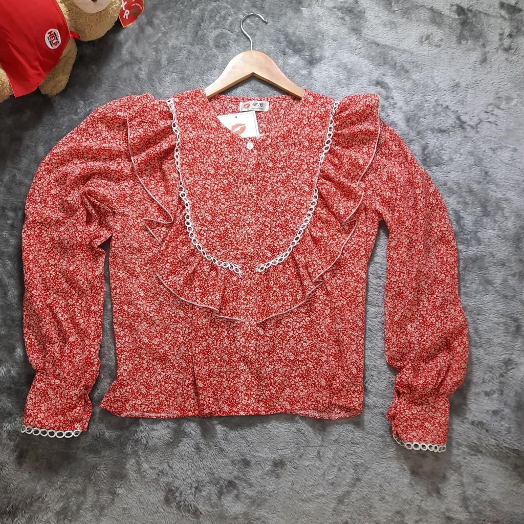 Áo nữ công sở hoa nhí bánh bèo siêu xinh