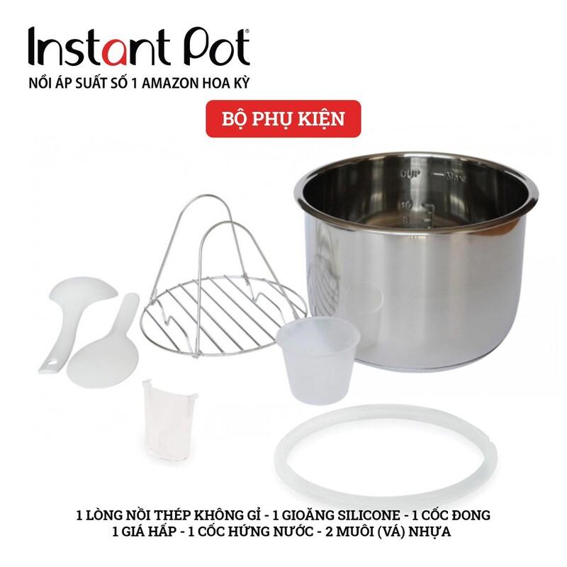 Nồi Áp Suất Đa Năng Instant Pot Duo Evo Plus 10in1, 5.7l, 10 Chức Năng Nấu, Khóa An Toàn,  Màn Hình LCD,  Nhập Đức