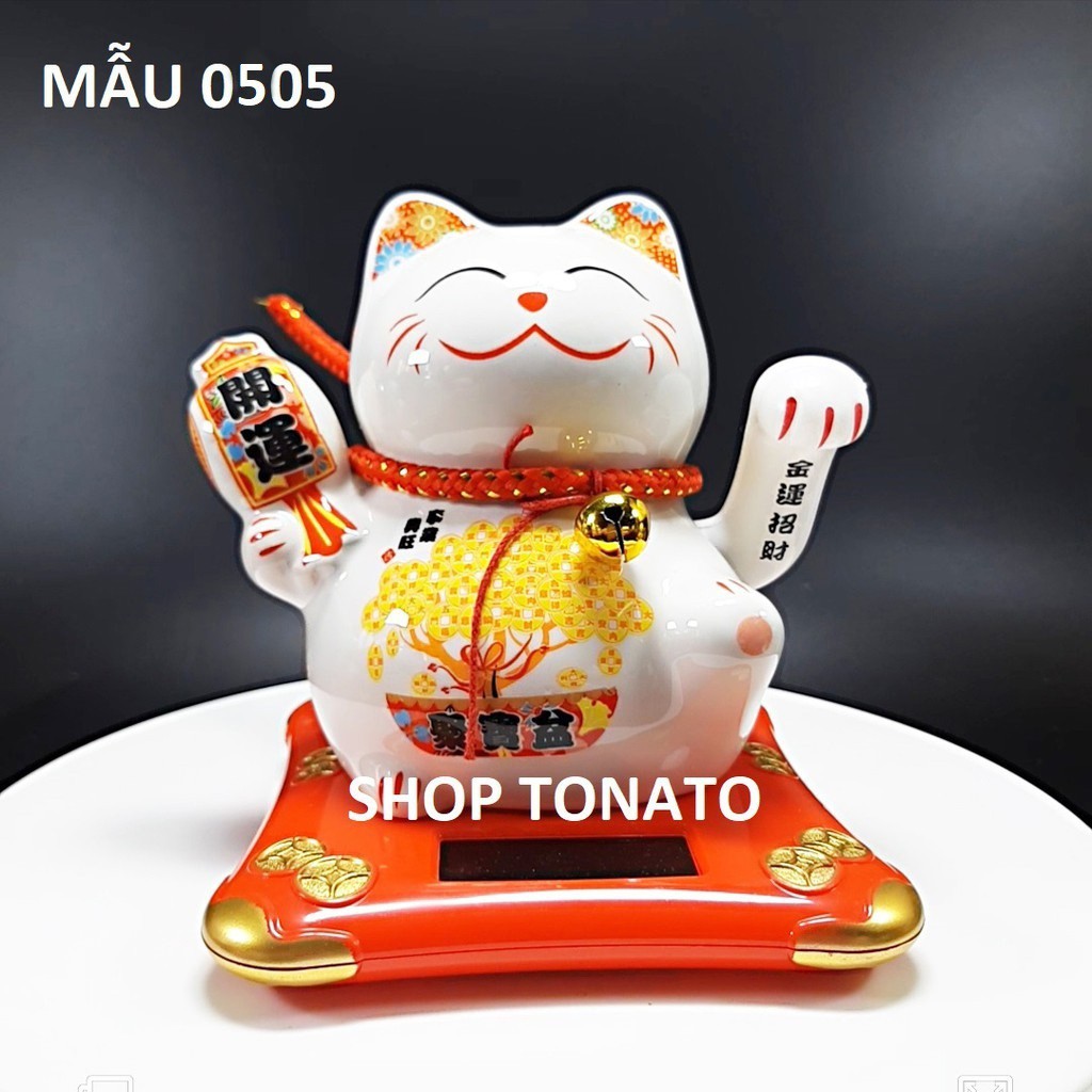 MÈO THẦN TÀI, MÈO MAY MẮN MANEKI NEKO CAO 11CM,12.5CM,16CM,21CM