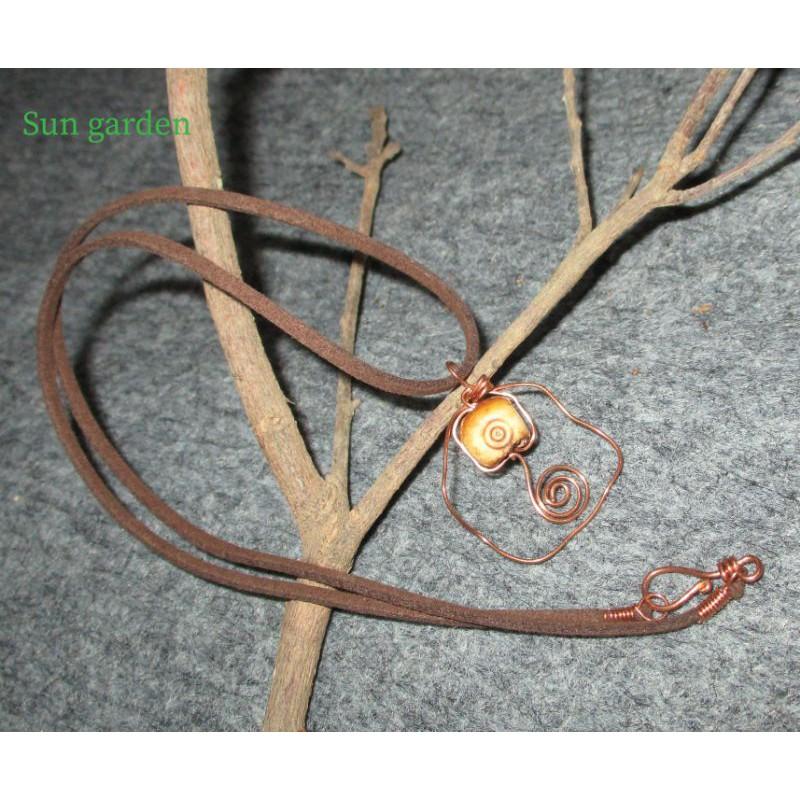 VÒNG CỔ DÂY ĐỒNG mix XƯƠNG PHONG THỦY DCĐ15