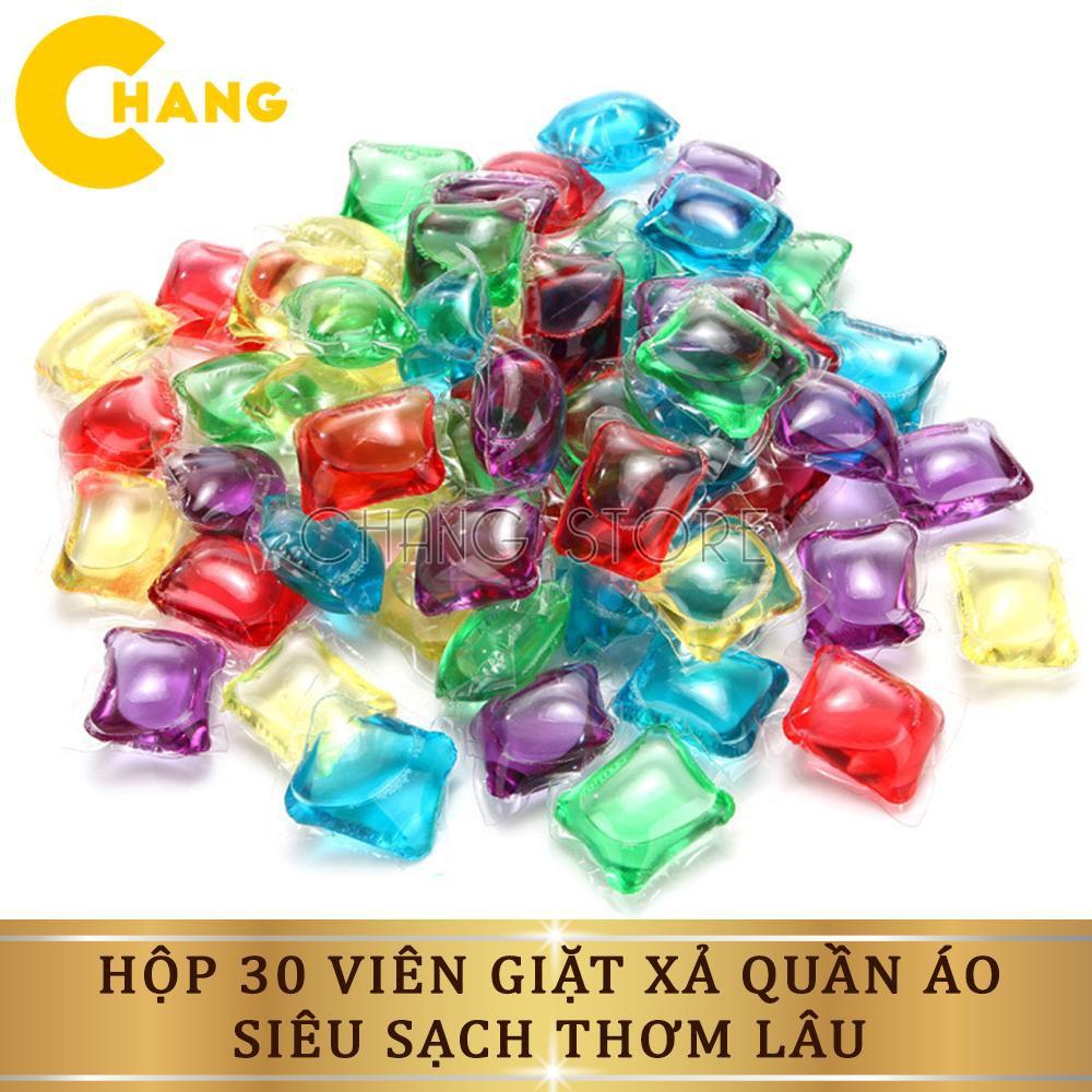 Hộp 30 viên giặt xả quần áo siêu sạch ngát hương thơm - Hàng cao cấp nội địa Trung