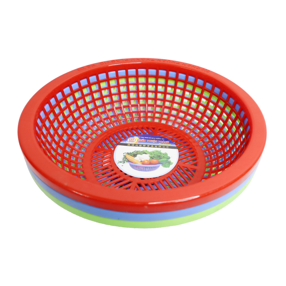 Combo 6 Rổ nhựa tròn 23cm Chấn Thuận Thành đựng đồ đạc, đựng thực phẩm rau củ đa năng tiện lợi hàng Việt Nam chất lượng cao RC2320-6 (nhiều màu)