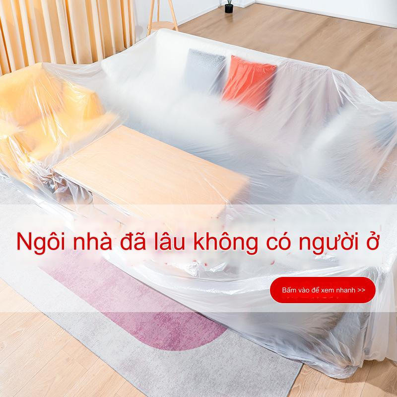 Màng bọc nilon che bụi đa năng, che phủ, ngăn bụi, chống ẩm mốc, giữ mới, bảo vệ nội thất,che chắn sơn, sơn nội thất, nilon bọc hàng, chắn sơn oto, có 1 đầu dán