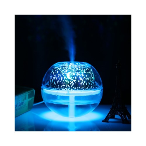 Máy Phun Sương,Tạo Độ Ẩm USB Crystal Night Light Projection Humidifier 500ml-Giao Màu Ngẫu Nhiên -Hàng Chính Hãng