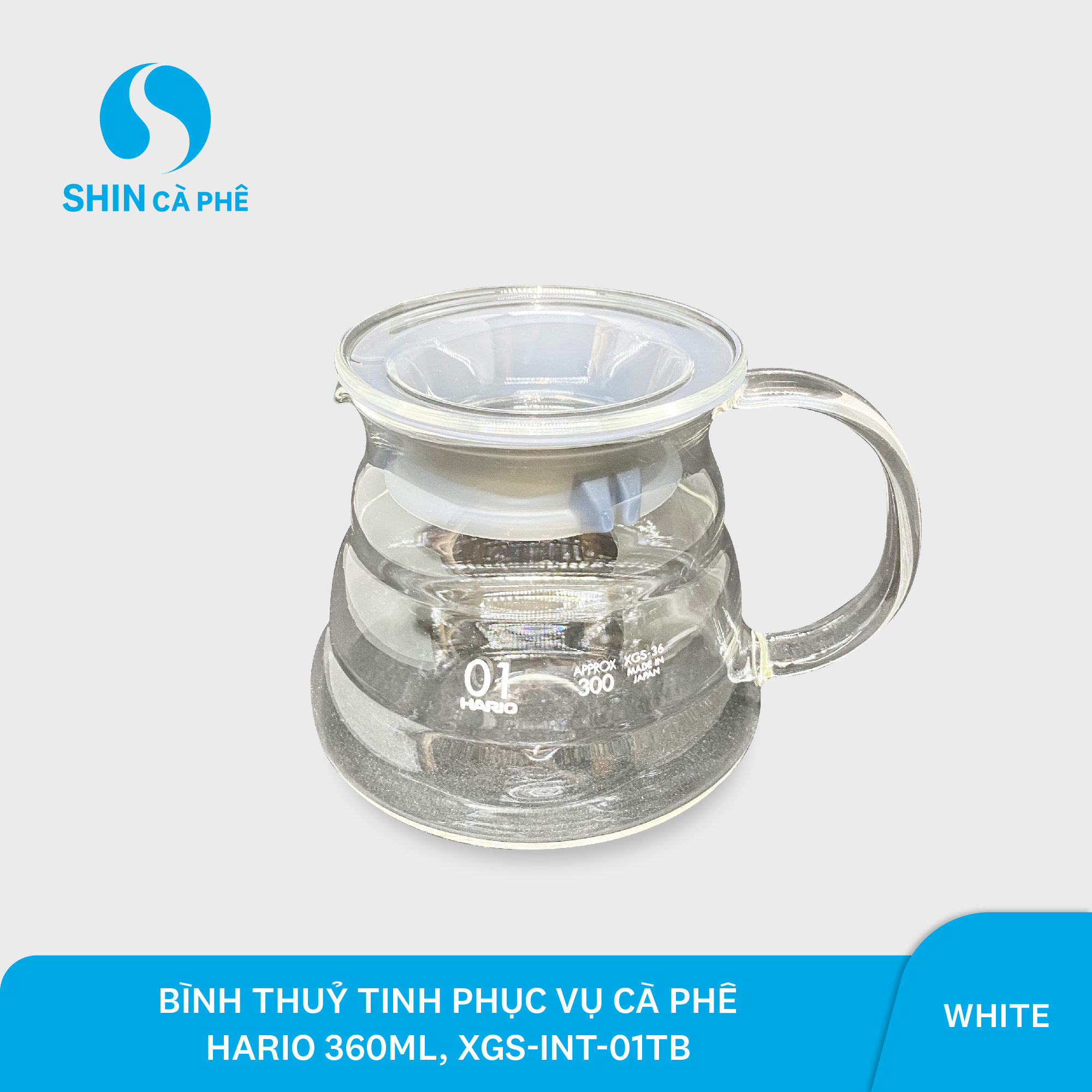 SHIN Cà Phê - Bình pha cà phê Hario 360ml XGS - INT-01TB