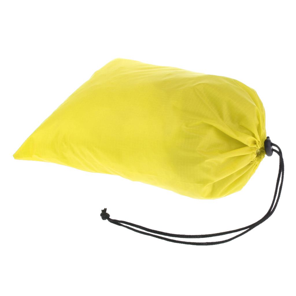 2xWaterproof Drawstring Storage Bag Stuff Bag for Clothes Shoes Yellow
