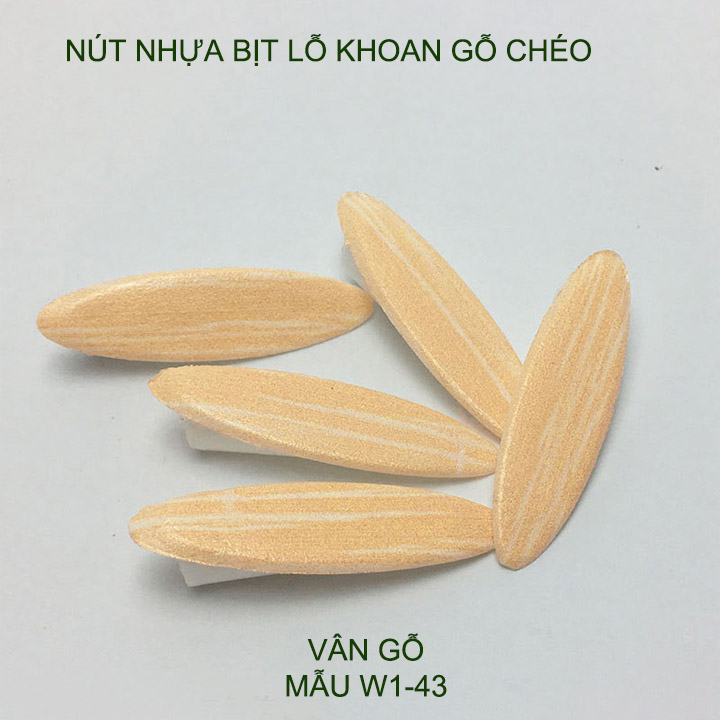 Bộ 100 nút nhựa bịt lỗ khoan gỗ chéo vân gỗ các loại cho khách lựa chọn
