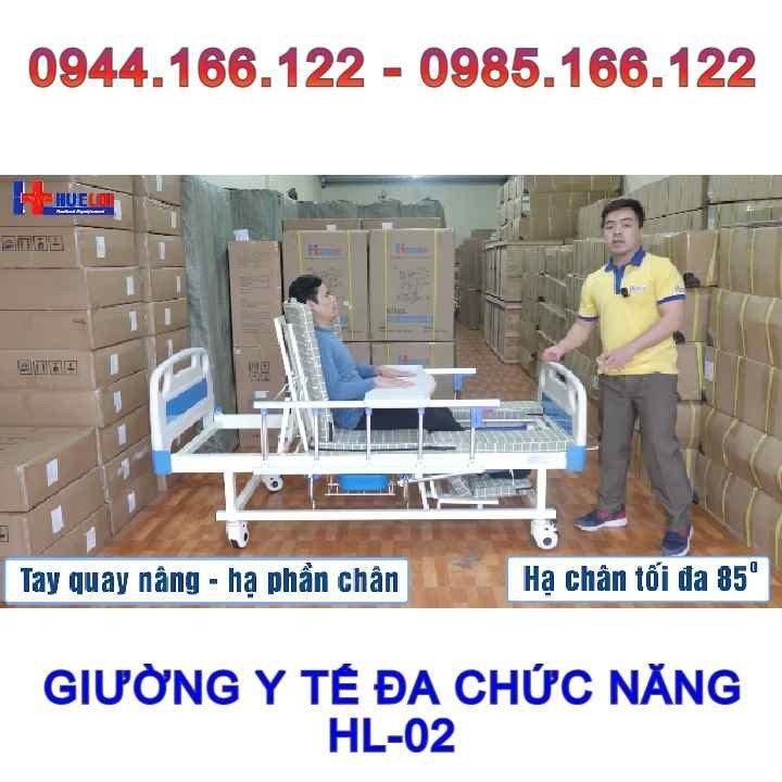 Giường bệnh y tế cao cấp đa chức năng - Chức năng nâng hạ đầu - Nâng hạ chân - Nghiêng trái phải - Bô vệ sinh chậu gội đầu tại giường