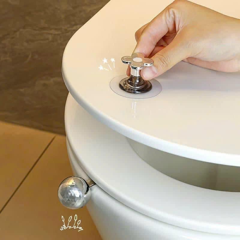 Set 2 dụng cụ nhấc nắp bồn cầu vệ sinh chống bẩn miếng lật nắp WC thiết kế sang trọng đẹp mắt bền bỉ