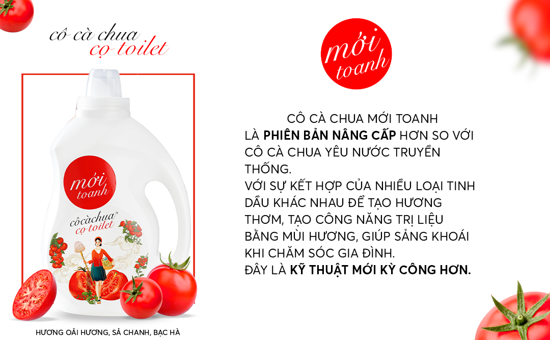 Nước Tẩy Bồn Cầu Cô Cà Chua Mới Toanh 3.8L Diệt Khuẩn Khử Mùi