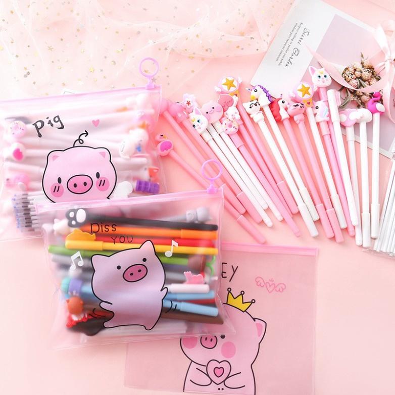 Set 20 Bút Cute Kèm Túi Zip0