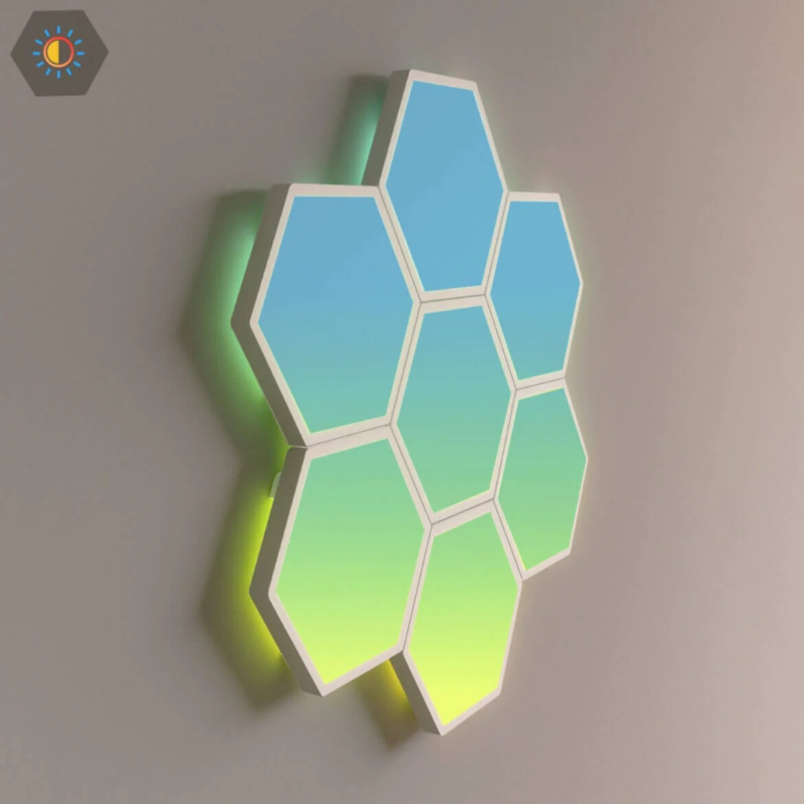 Đèn LED lục giác Govee Glide Hexa Light Panels H6061 | DIY trang trí tường, lắp ghép thông minh, 40 chế độ màu sẵn | Hàng chính hãng