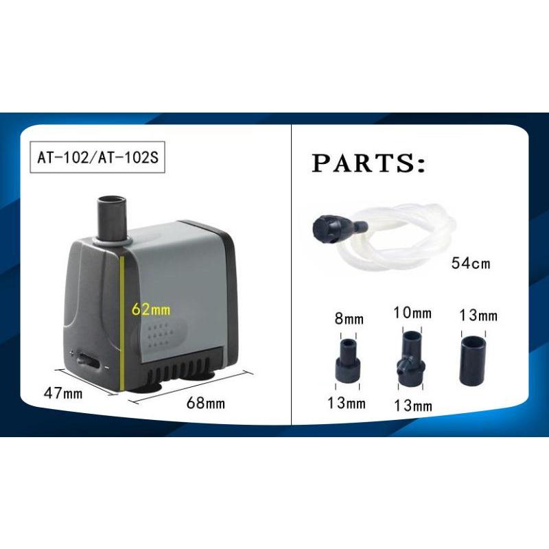 Combo máy bơm ATMAN 102S + 100 gram đá nham thạch lọc nước hồ cá