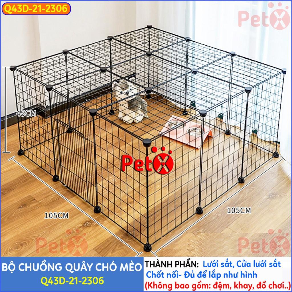 Quây chuồng chó mèo lắp ghép PetT nuôi thú cưng sơn tĩnh điện giá rẻ