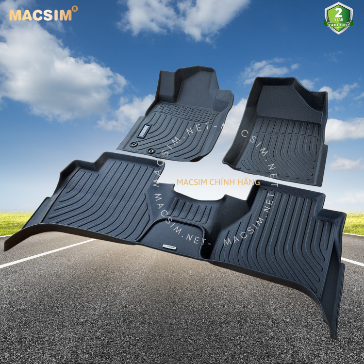 Hàng loại 2 Thảm lót sàn xe ô tô Nissan Navara 2015+ Nhãn hiệu Macsim chất liệu nhựa TPE cao cấp màu đen