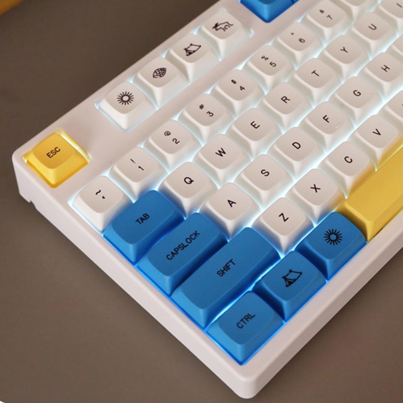 PBT 132 Keys Keycaps for 64 87 104 Gaming Mechanical Keyboard Accessories