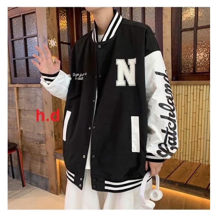 Áo bomber logo N tay Lan TH6