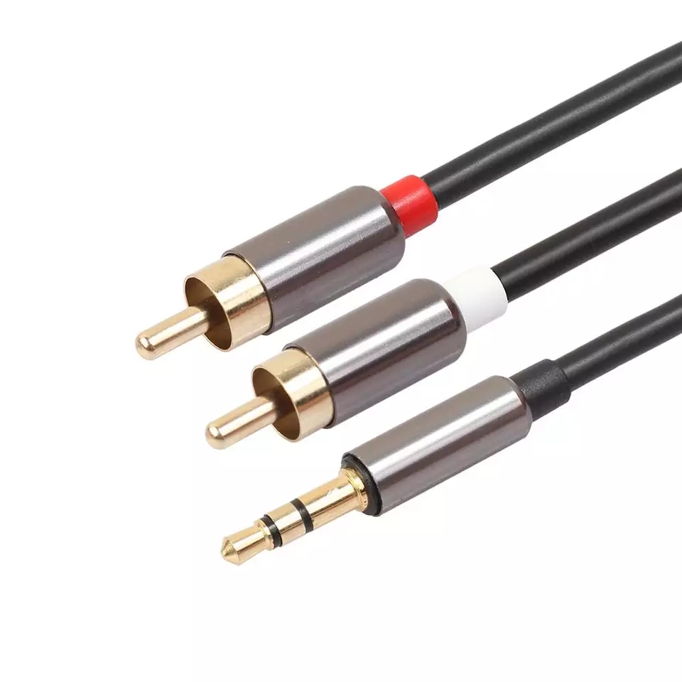 Dây Audio 3,5mm ra 2 đầu RCA (Hoa sen) dài 2M TH3.5-RCA