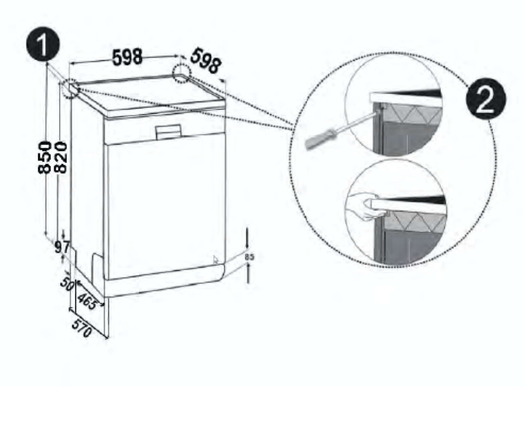 Máy Rửa Bát KUCHEN ĐỨC - KUPP 60355 - Hàng Chính Hãng