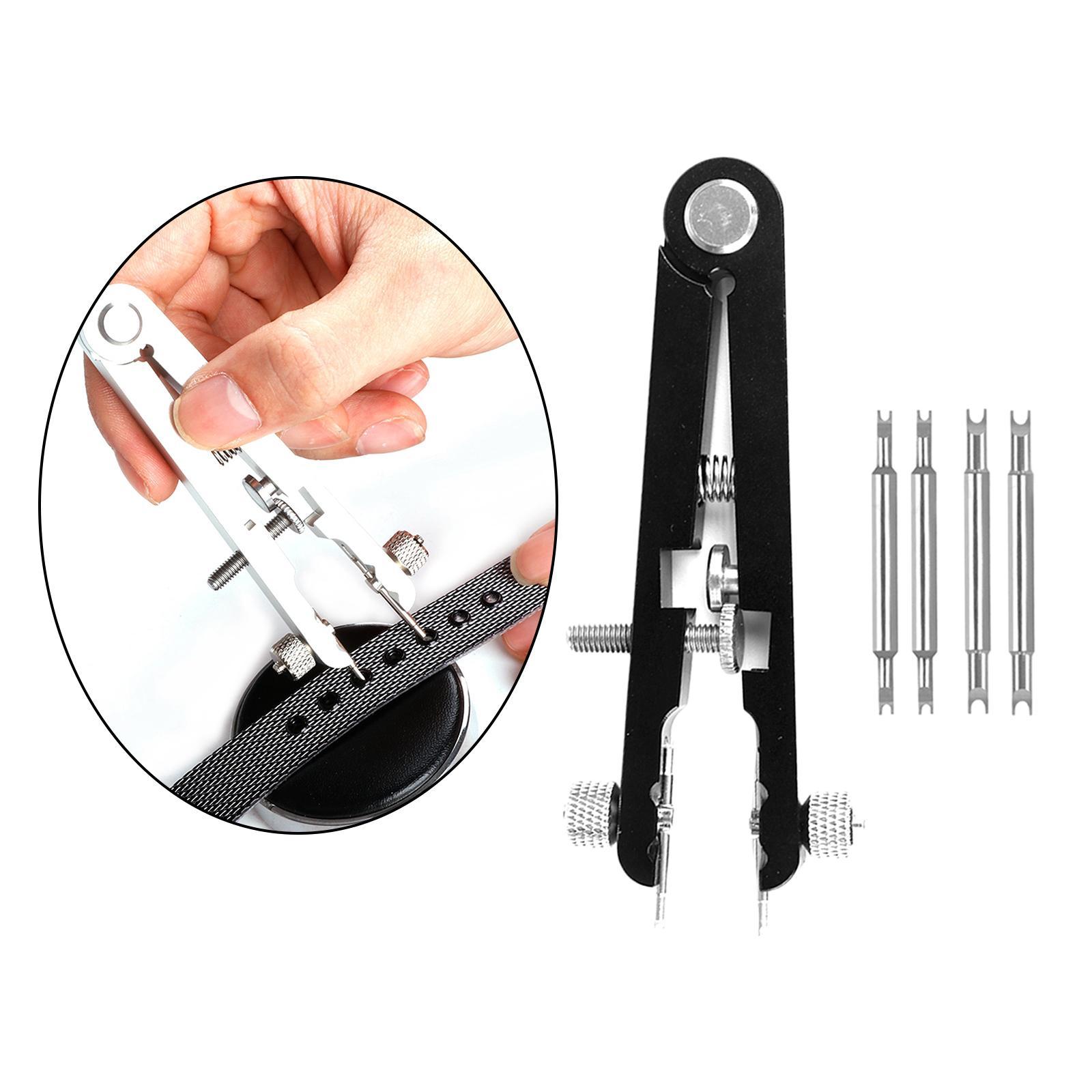 Watch Bracelet Spring Bar Plier Tweezer Remover Replace Adjuster Tool Black