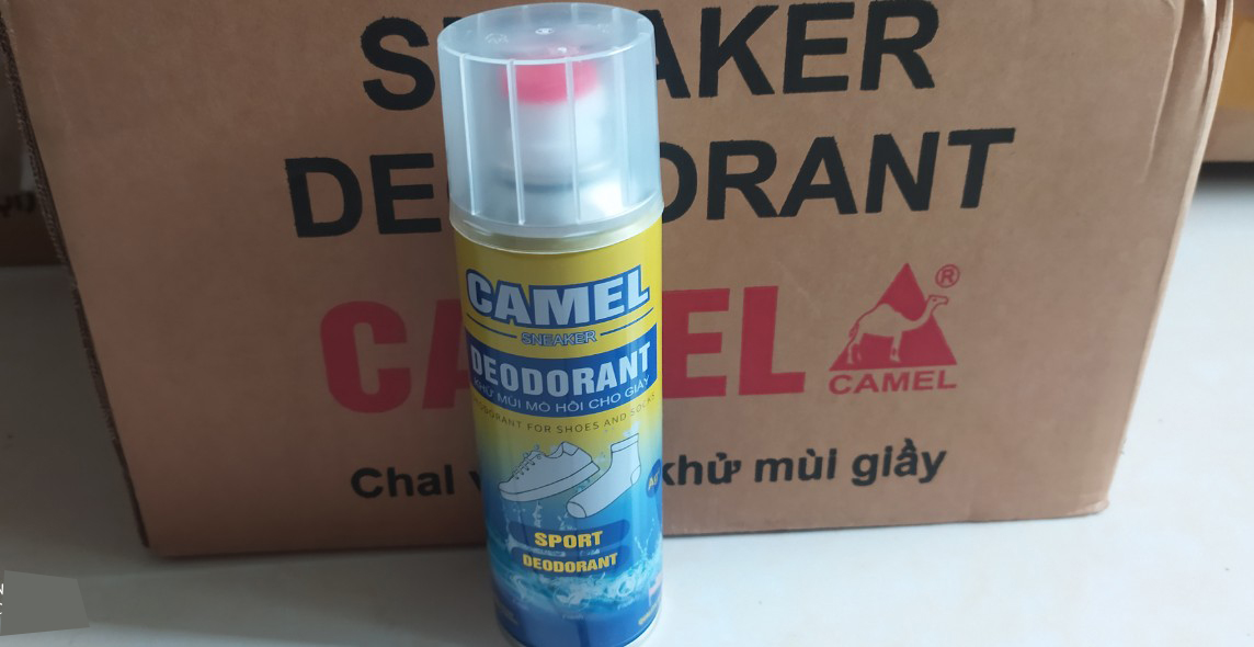 Chai xịt khử mùi hôi giày Camel tác dụng trong 24h, hương thơm nhẹ tự nhiên, dung tích 260ml Công nghệ Mỹ