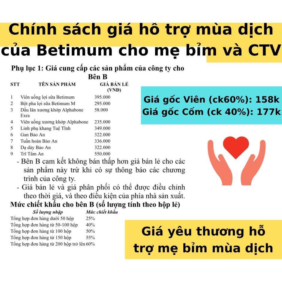 Cốm Lợi Sữa Vitamin Sau Sinh Con Bú, Trà Dạng Bột, Viên Uống BETIMUM (CHÍNH HÃNG 1 ĐỔI 1)