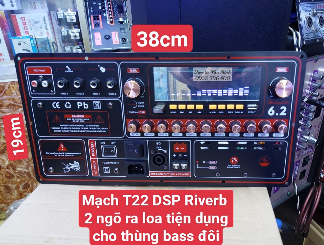 Mạch Loa kéo T22 -âm thanh Cực Hay - Mic hát cực nhẹ - Công suất lớn dùng cho thùng bass Đơn/đôi