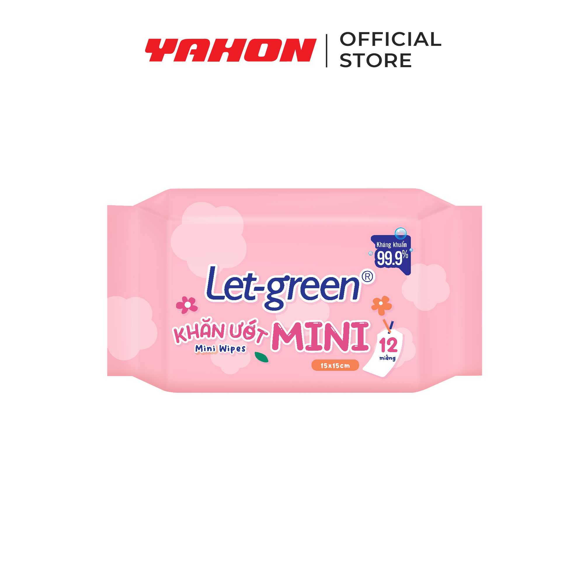 Combo 12 lốc khăn ướt bỏ túi Mini Let-green, 12 miếng/gói, 6 gói/lốc