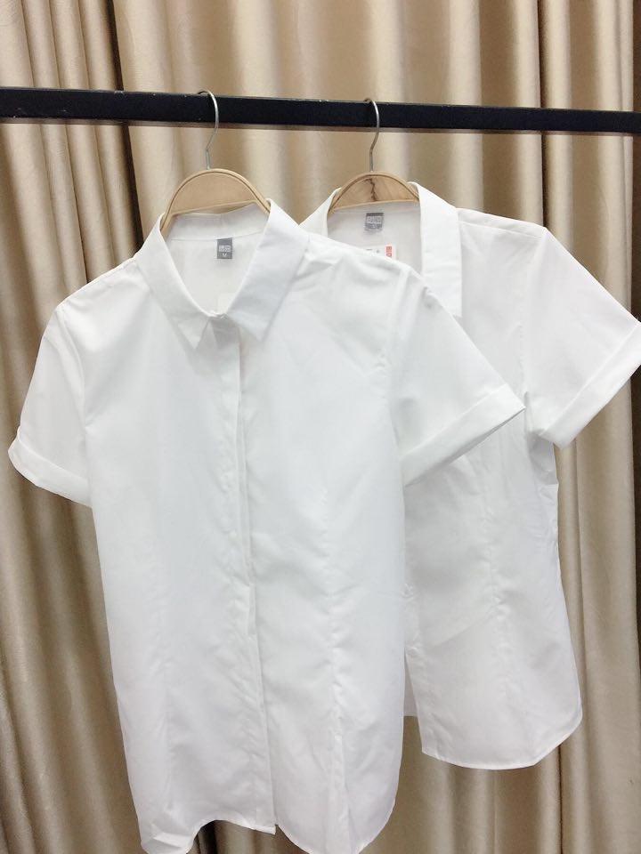 Áo sơ mi trắng kiểu tay ngắn mềm mại nữ công sở L203, kiểu áo sơ mi nữ đẹp, nhẹ nhàng thoải mái cho các bạn nữ