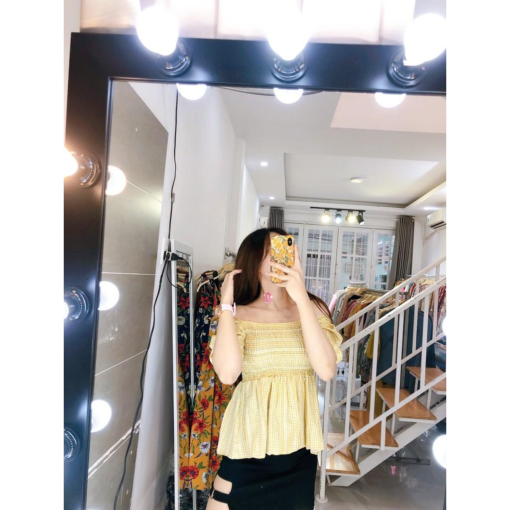 ÁO PEPLUM KẺ