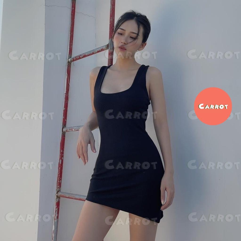 Đầm body sexy thiết kế ba lỗ vạt xéo tôn dáng gợi cảm váy nữ ngắn carrotxinhdep đi tiệc đi dạo phố vải thun cao cấp