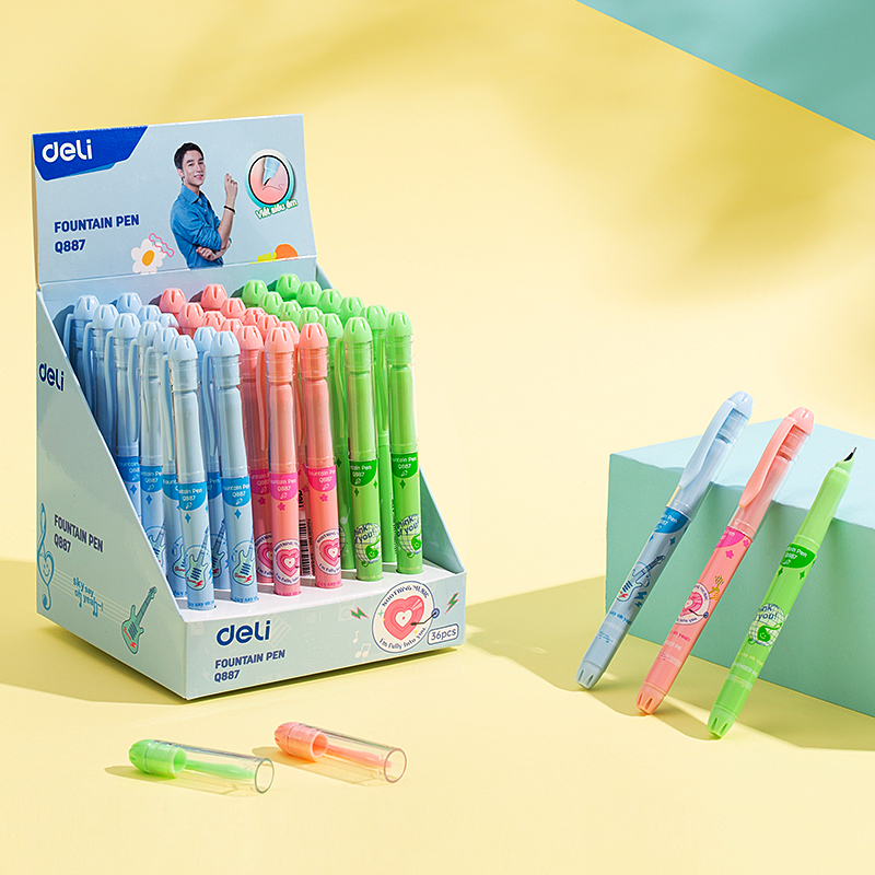 Bút Máy Bút Mực Học Sinh Ngòi Kim Tinh Luyện Chữ Đẹp Tập Viết BST Limited Deli - Thiết Kế Mẫu Mã Đa Dạng, Ngòi Bút Chất Lượng Cao - CQ187