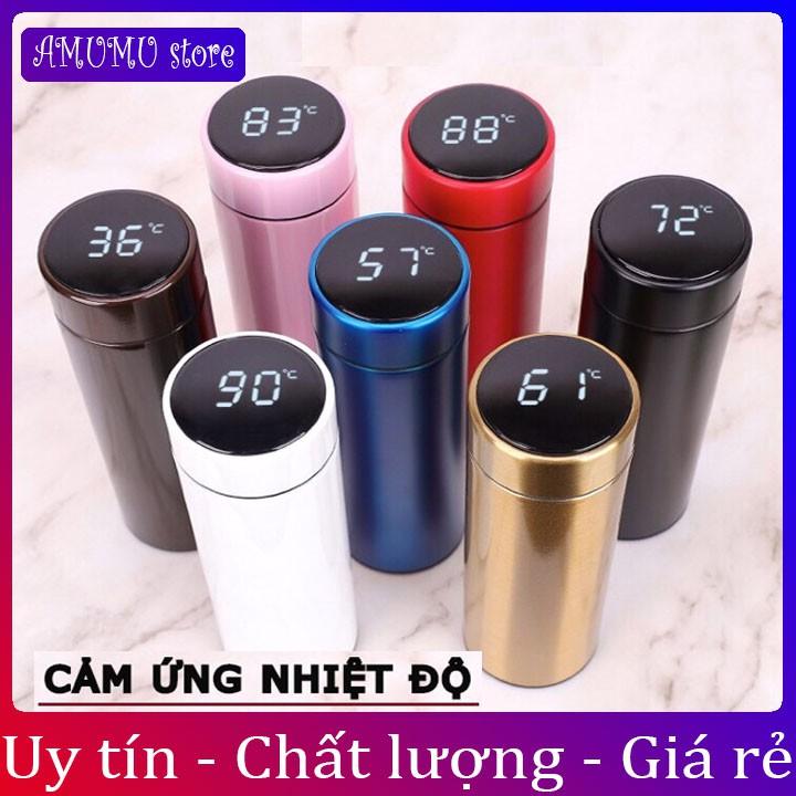 Bình Giữ Nhiệt 500ml Nắp Cảm Ứng Nhiệt Độ Inox 304 Cao cấp
