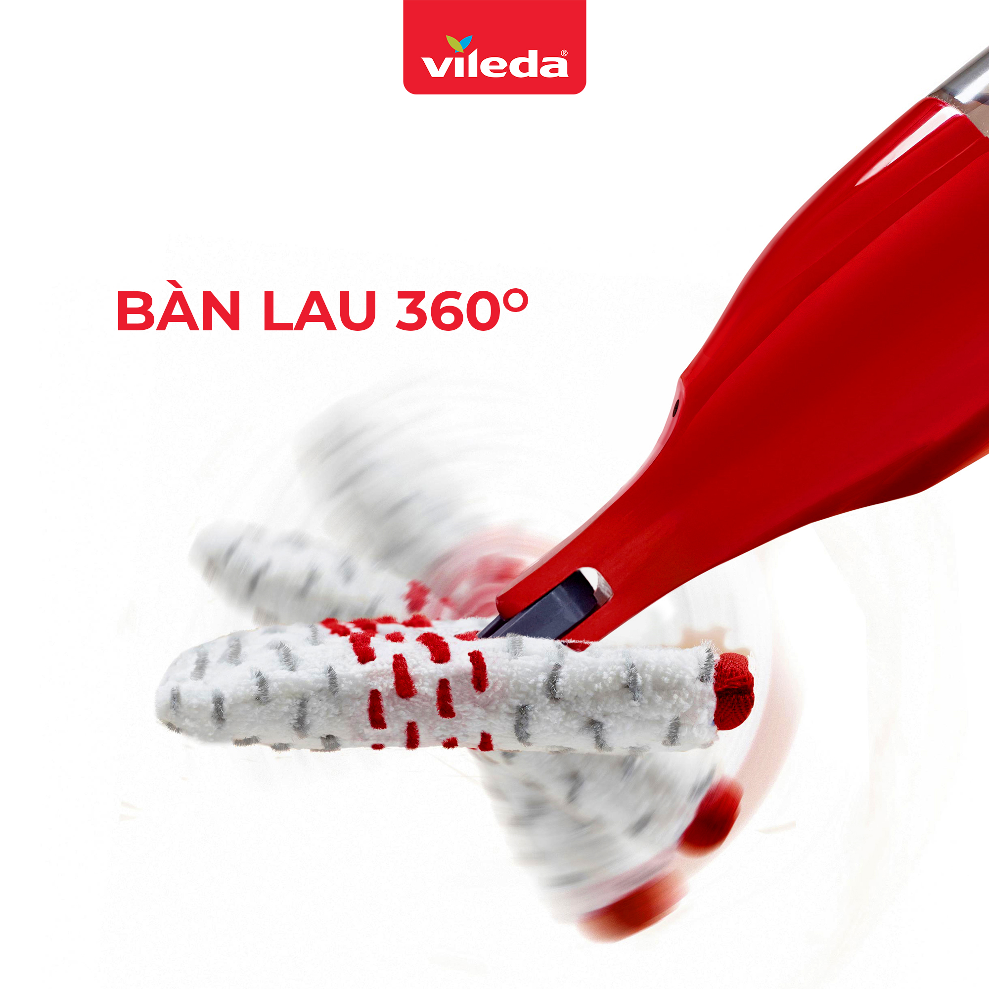 Cây lau nhà phun nước Vileda Promist Max tích hợp 2 tính năng, bông lau Powerzone quét sạch vết bẩn - TSU168026