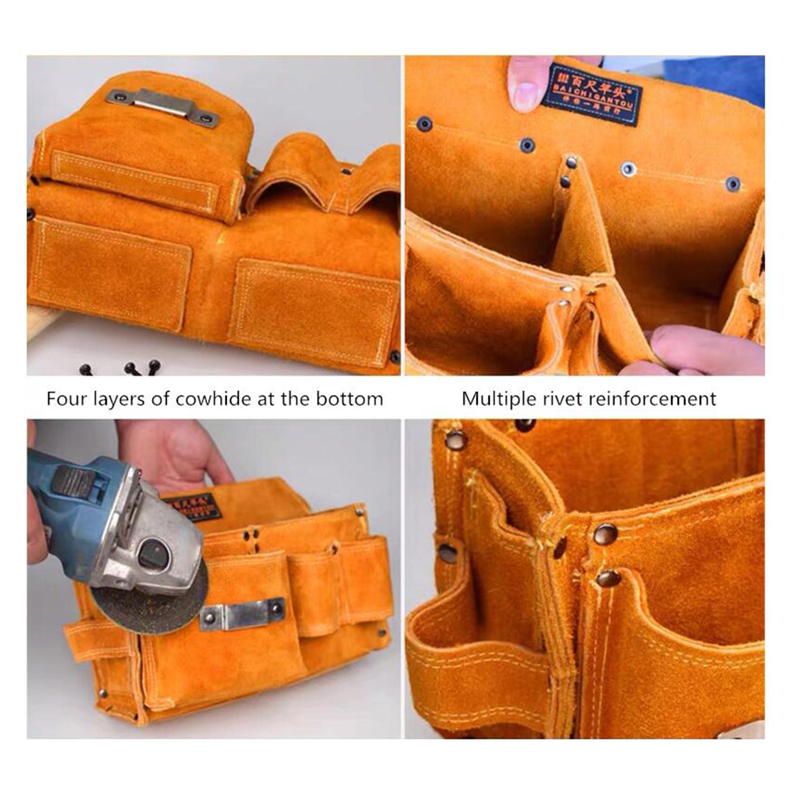 Thick Oxford Waist Belt Pouch Belt Carpenter Electrician Tool MultiPocket
