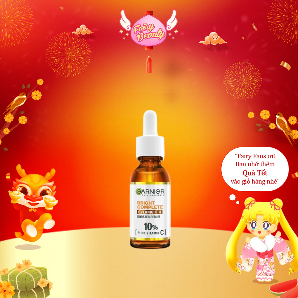 [GARNIER] Tinh Chất Dưỡng Ban Đêm 10% Vitamin C Giúp Làm Sáng Da Bright Complete Overnight 10% Pure Vitamin C 30ml