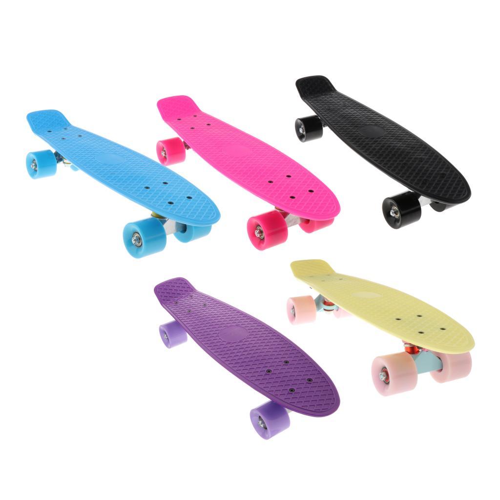 22" Skateboard Longboard Cruiser Skate Deck for Kids Outdoor Trick