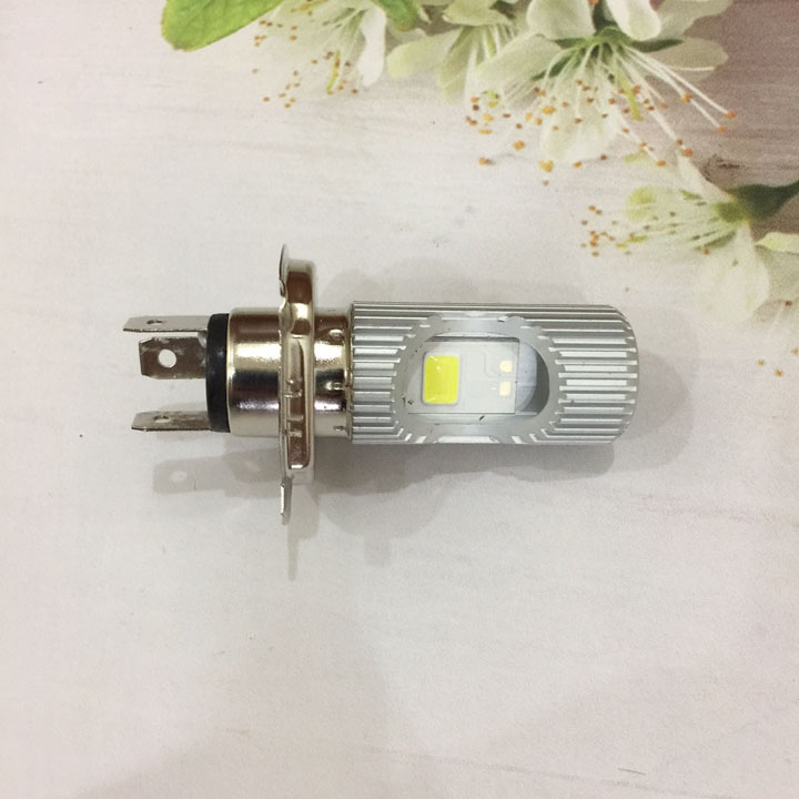 Gắn mọi loại xe Bóng pha led H4-spaceship chỉ sử dụng điện bình Đèn LED 2 tim (bản to) TA242