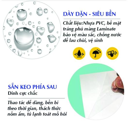Tranh dán tường 3d Mã Đáo Thành Công - Tranh trang trí phòng khách chất liệu decal keo sẵn bóc dán - md1699